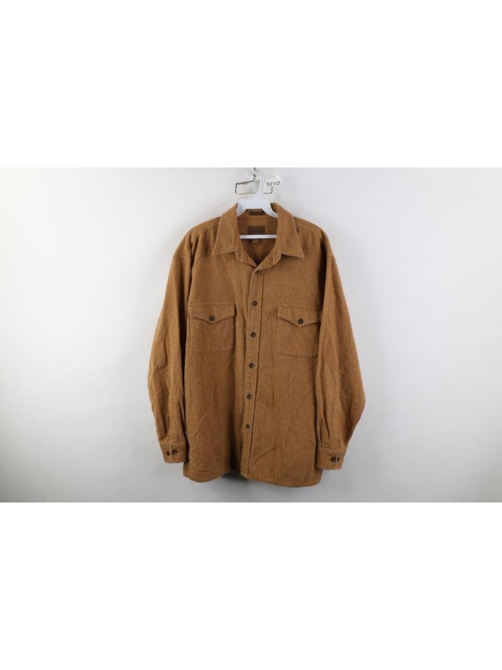 Vintage 90s Streetwear Mens Large Faded Chamois Cloth Collared Button Shirt